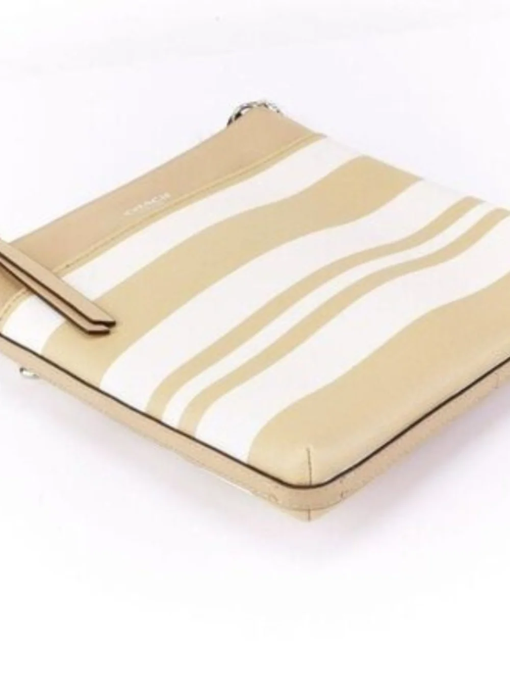 Coach Bleecker North/South Swingpack in Striped Coated Canvas